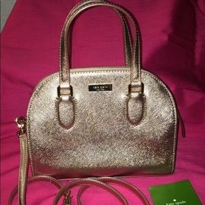 Kate Spade Rose Gold Crossbody NWT. Mini Reiley